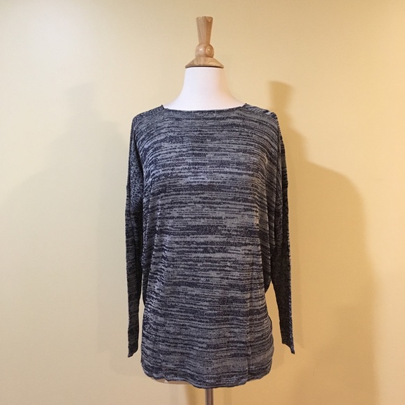 Deep V Open Twist Back Reversible Knit Sweater Top - Picture 2 of 5